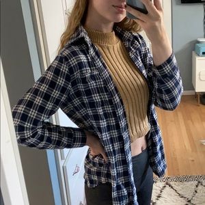 Brandy Melville Blue and White Flannel